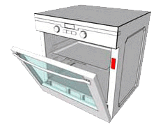 Step-by-step guide for finding Electrolux model numbers on ovens