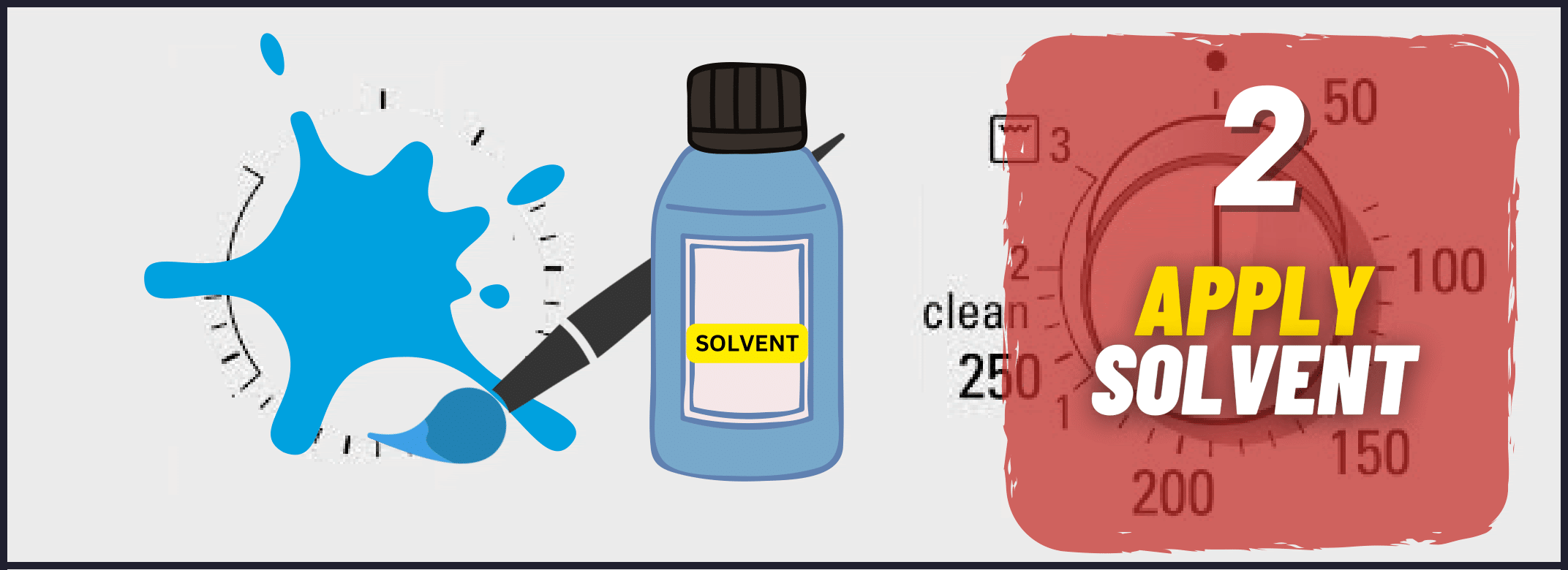 Using solvent for effective decal application 